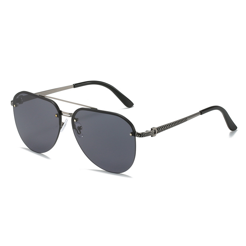 Wholesale Aviator Sunglasses Metal Frame Double Bridge For Men And Women - Everful