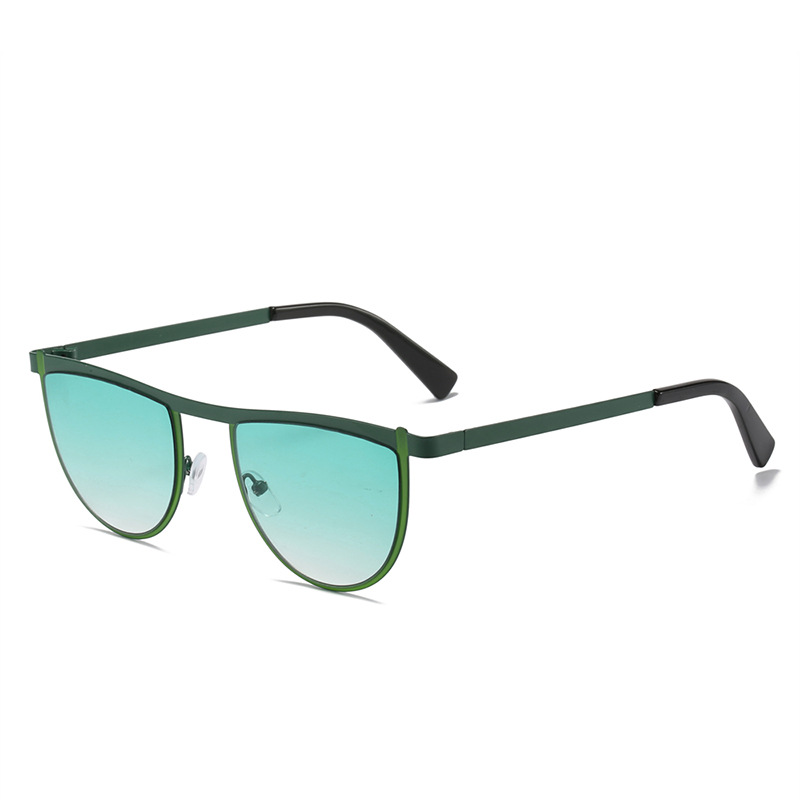 Wholesale Irregular Geometric Cat Eye Metal Frame Sunglasses For Women - Everful