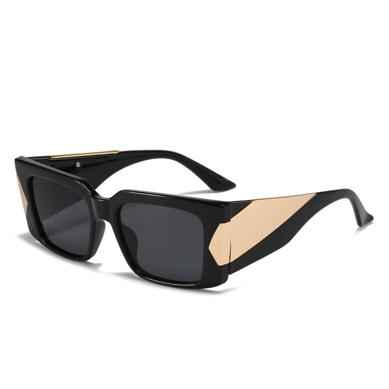Wholesale Retro Square Sunglasses With Metal Decor For Women Men - Everful