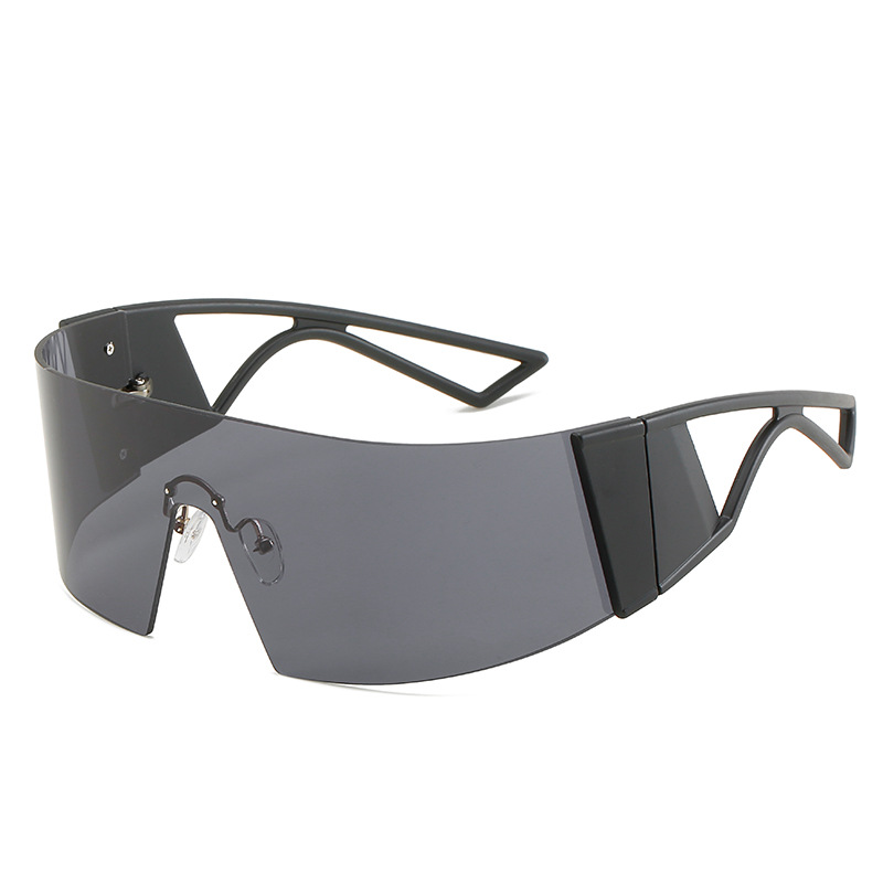 Wholesale Cyberpunk Shield Sunglasses UV400 Futuristic One Piece Eyewear - Everful