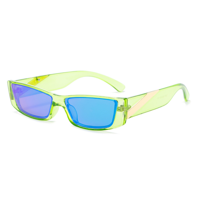 Wholesale Vintage Rectangle Sunglasses with PC Frame and Metal Decoration - Everful