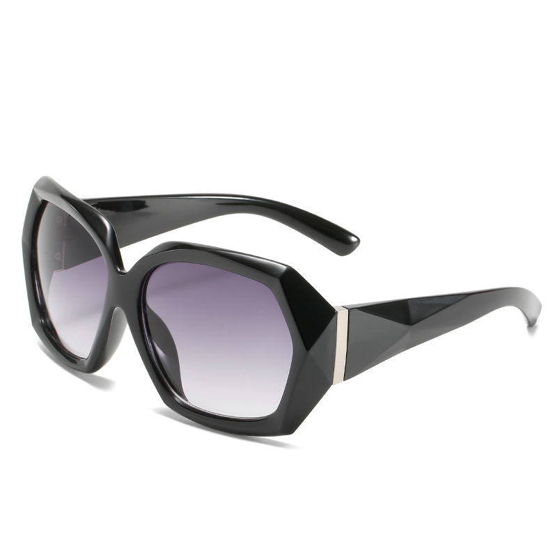 Wholesale Oversized Geometric Polygon Sunglasses With Diamond Cutting Lens - Everful