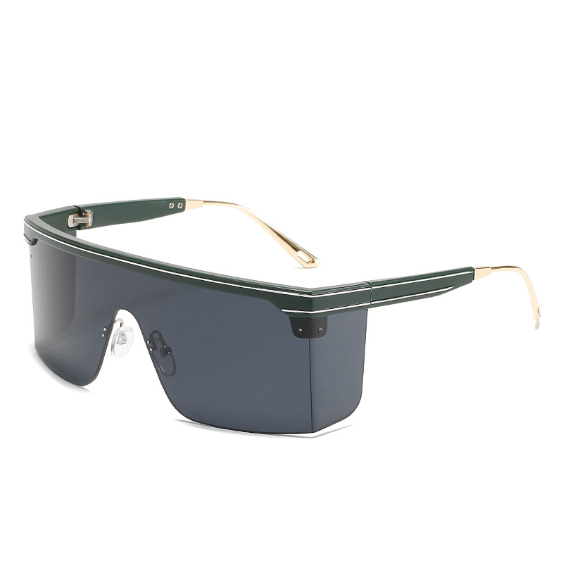 Wholesale Oversized Shield Sunglasses Integrated Lens UV400 PC Metal Frame - Everful