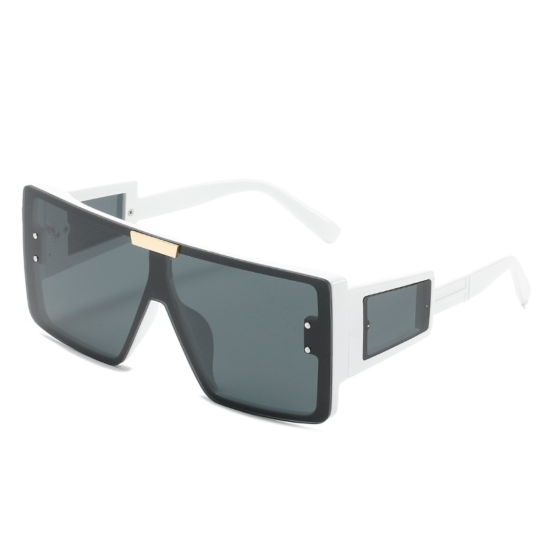 Wholesale Fashion Oversized Square Sunglasses With Metal Detail UV400 - Everful