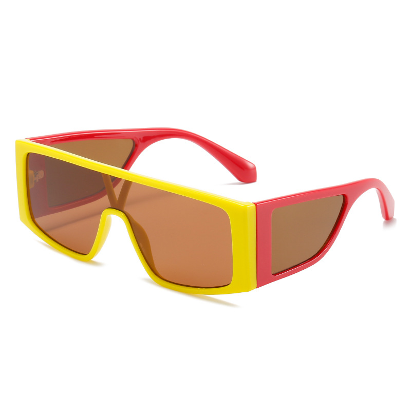 Wholesale Oversized Shield Sunglasses PC Frame Y2K Punk Eyewear - Everful
