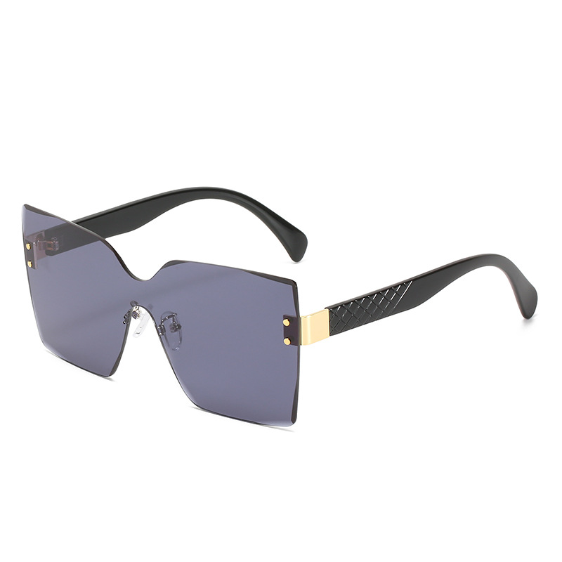 Wholesale Women Oversized Rimless Square Integrated Sunglasses UV400 - Everful