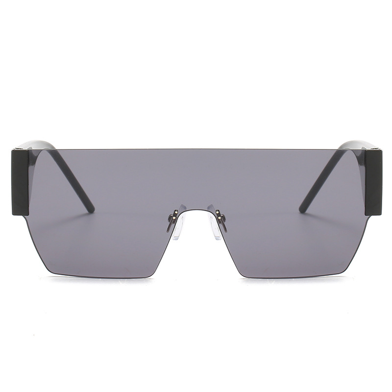 Wholesale Rimless Oversized Shield Sunglasses PC Frame UV400 Protection - Everful
