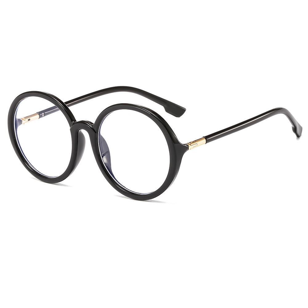 Wholesale Retro Round Blue Light Blocking Glasses with Oversized PC Frame - Everful