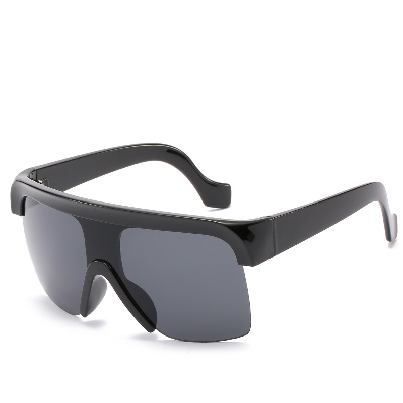 Wholesale Oversized Shield Sunglasses with One-piece PC Frame - Everful