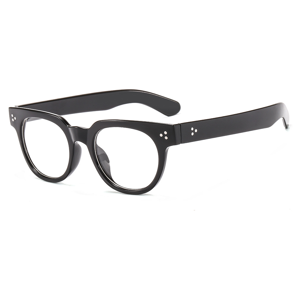 Wholesale Retro Round Glasses Frame with Metal Rivets For Men - Everful