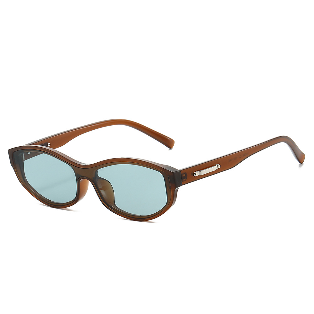 Wholesale Retro Cat Eye Sunglasses UV400 Small Oval PC Frame Eyewear - Everful