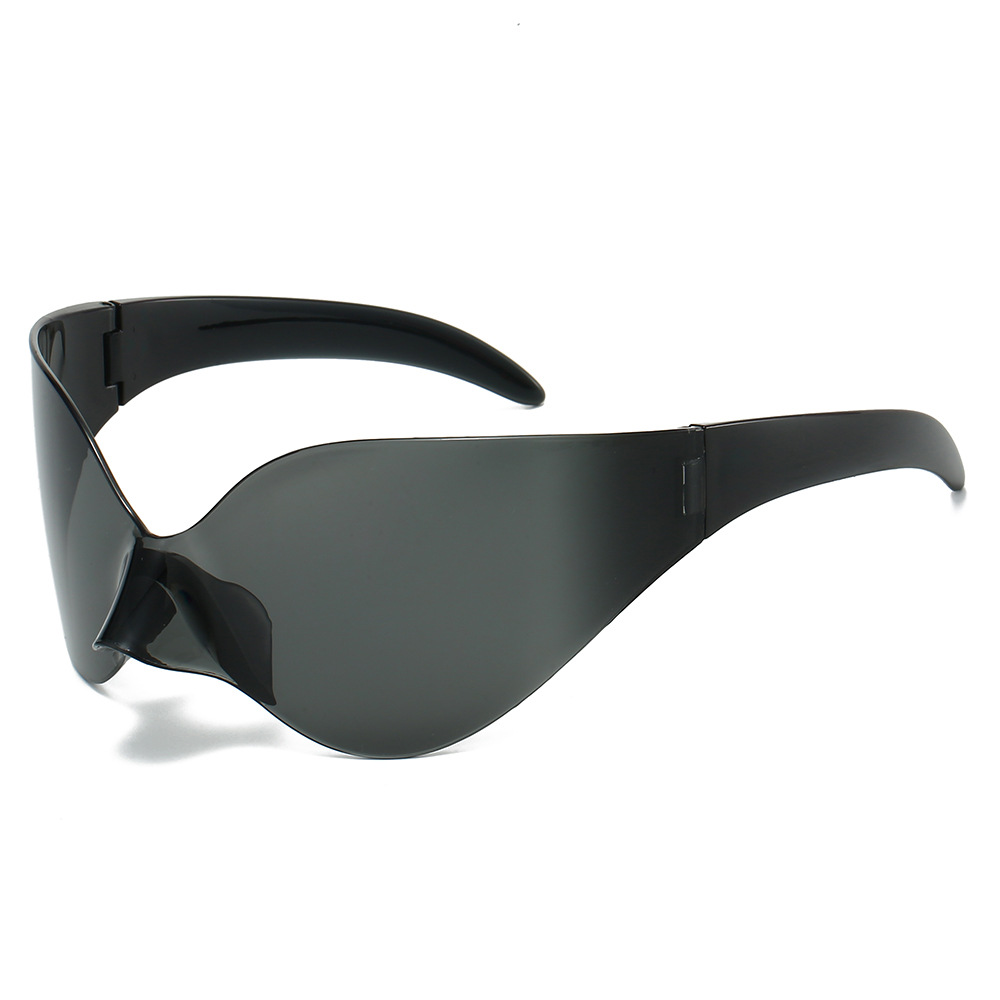 Wholesale Oversized Y2K Rimless Cycling Sunglasses One Piece - Everful