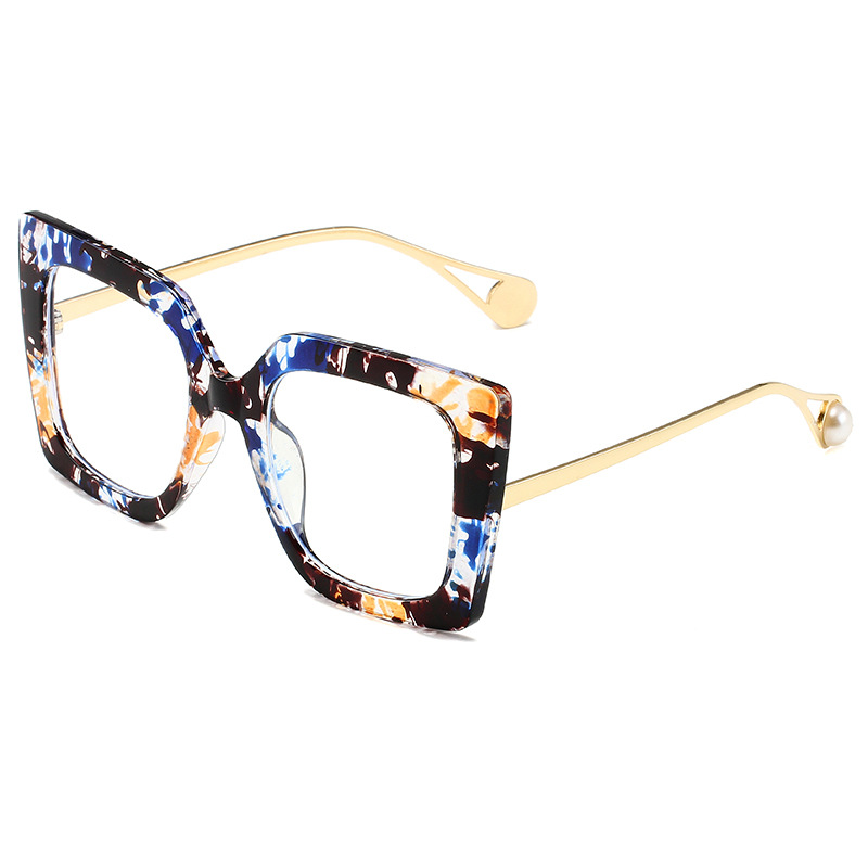 Wholesale Oversized Square Sunglasses with Pearl Decoration for Women - Everful