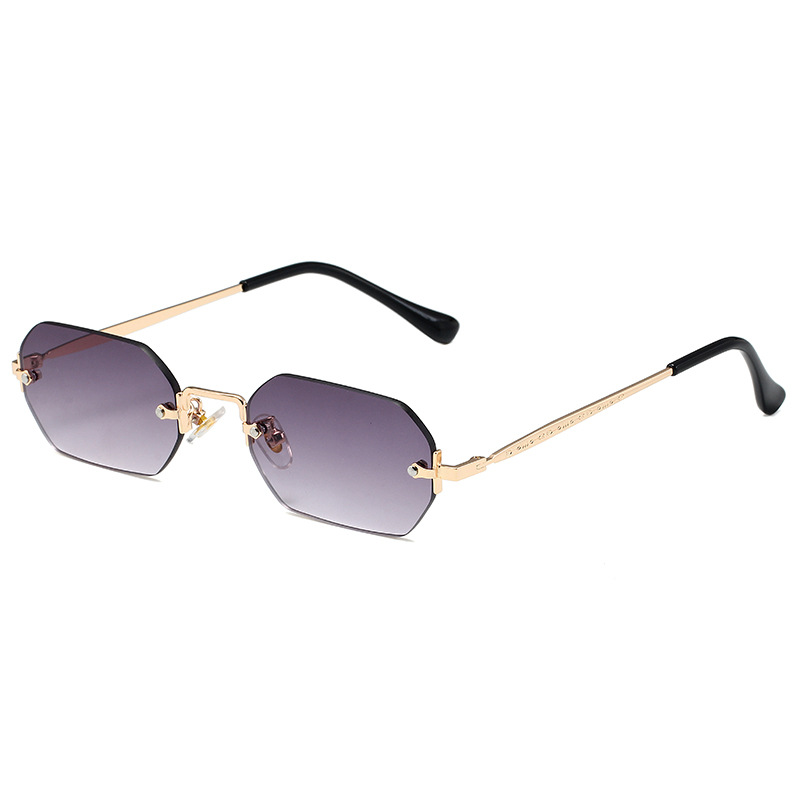 Wholesale Rimless Octagonal Sunglasses Gradient Lens UV400 - Everful
