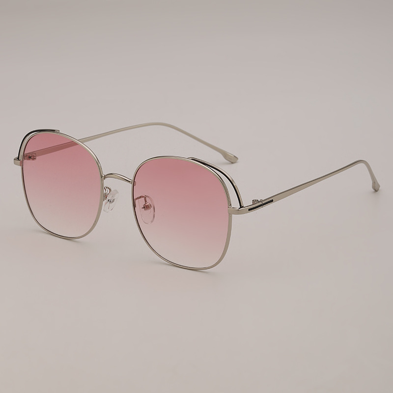 Wholesale Retro Large Round Metal Sunglasses UV400 Protection For Women - Everful