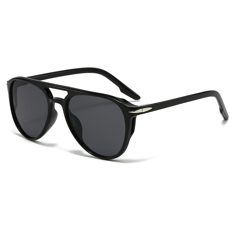 Wholesale Retro PC Aviator Sunglasses Double Bridge Square Eyewear - Everful