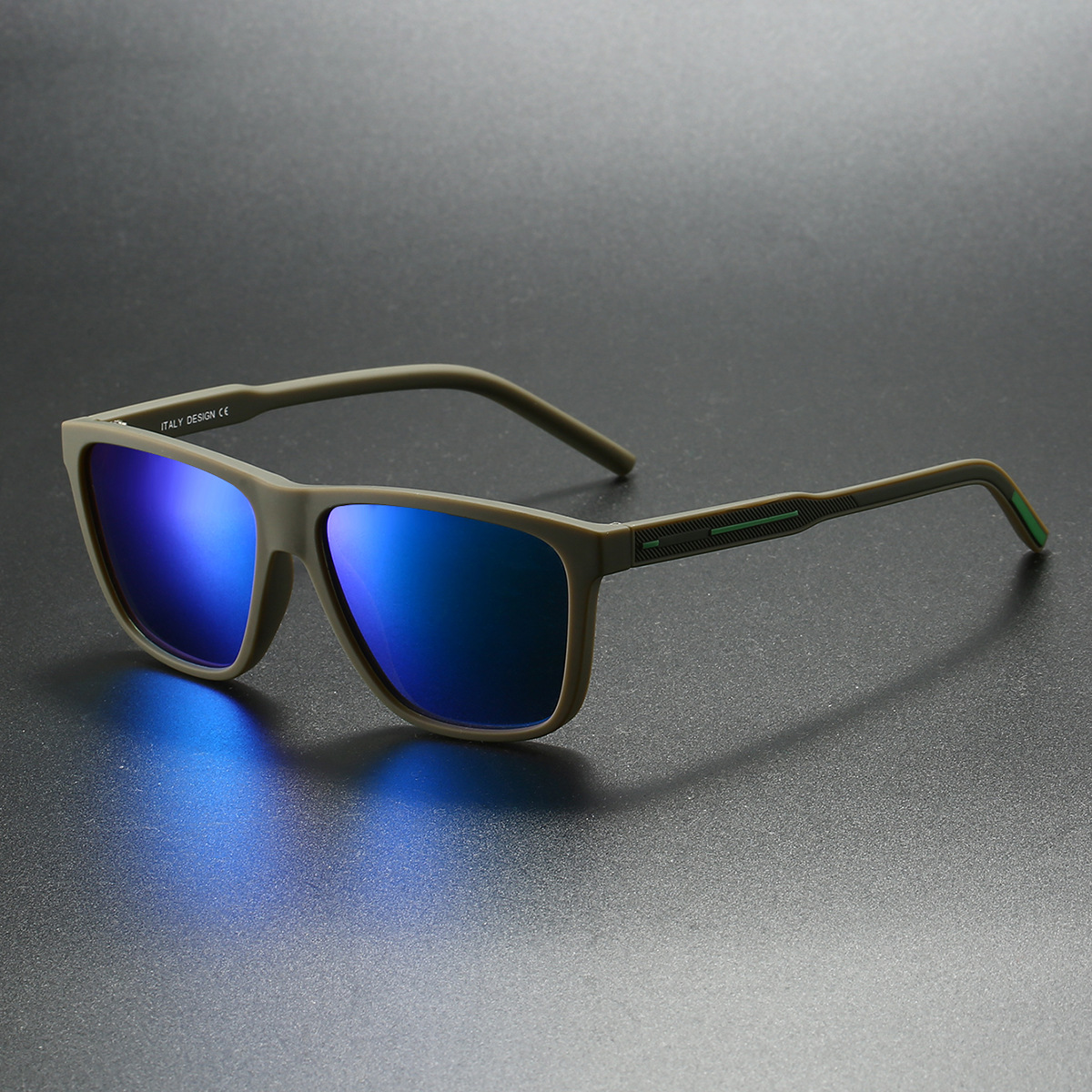 Wholesale Fashion Square Sunglasses PC Frame UV400 Mirror Lenses - Everful