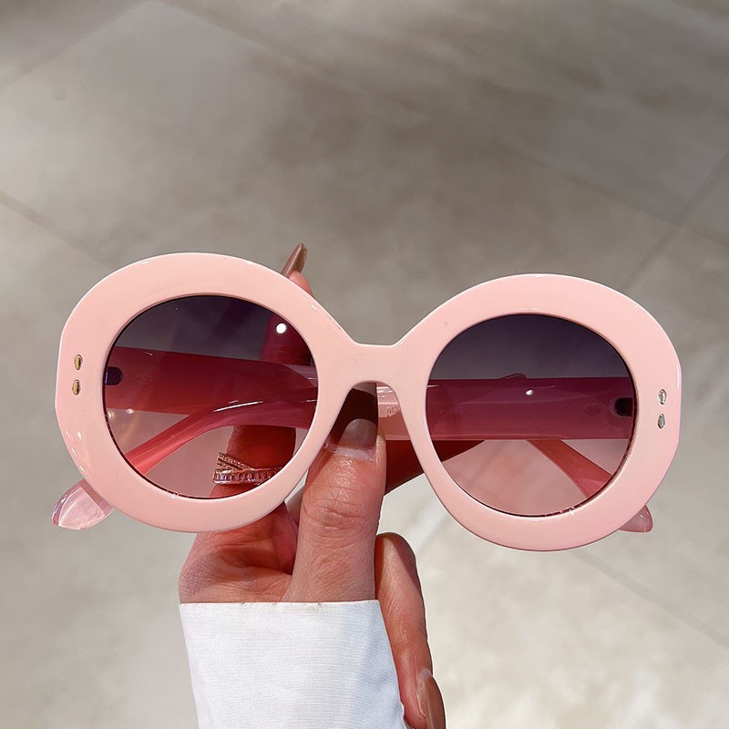 Wholesale Oversized Round Sunglasses with PC Frame UV400 For Women - Everful