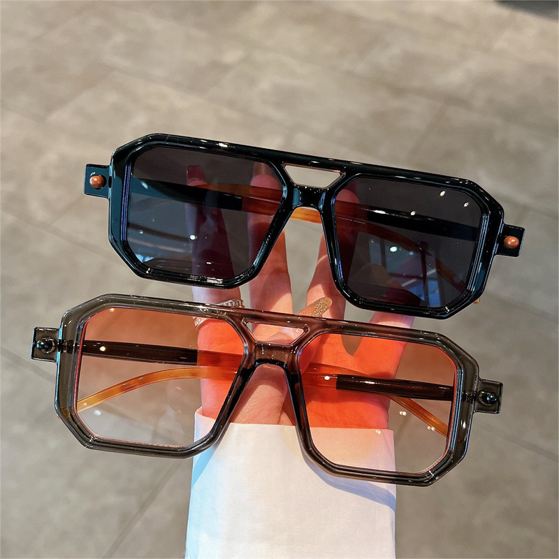 Wholesale Square Geometric Sunglasses UV400 Protection Retro Fashion Eyewear - Everful
