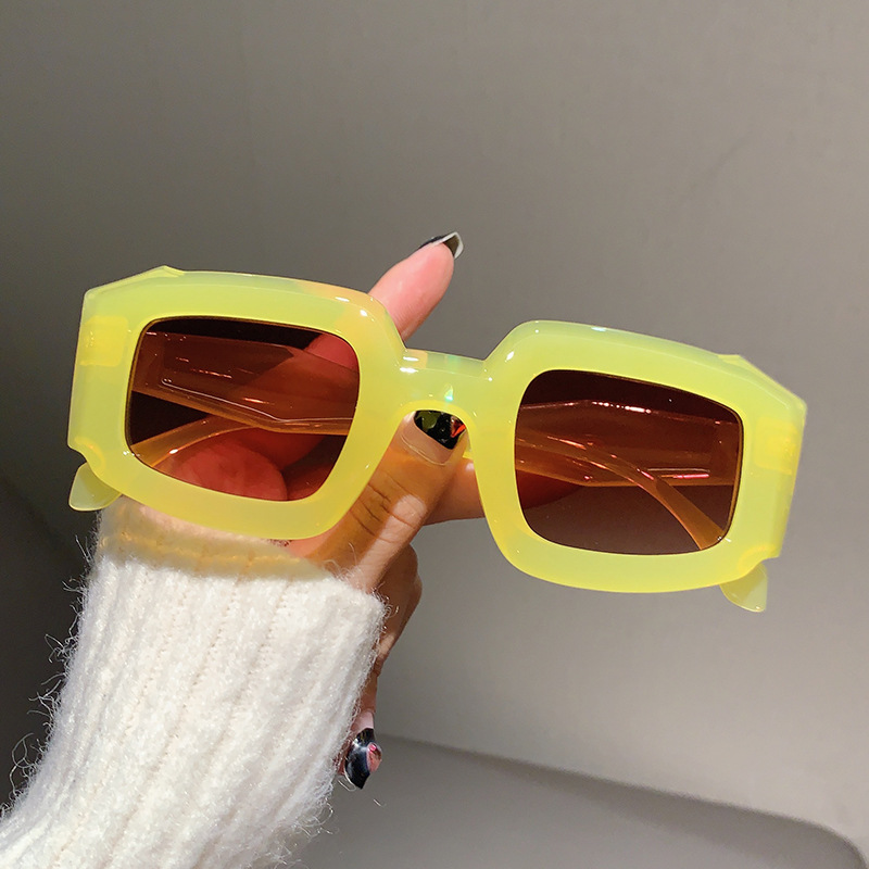 Wholesale Irregular Rectangle Sunglasses UV400 Protection PC Frame For Women Men - Everful