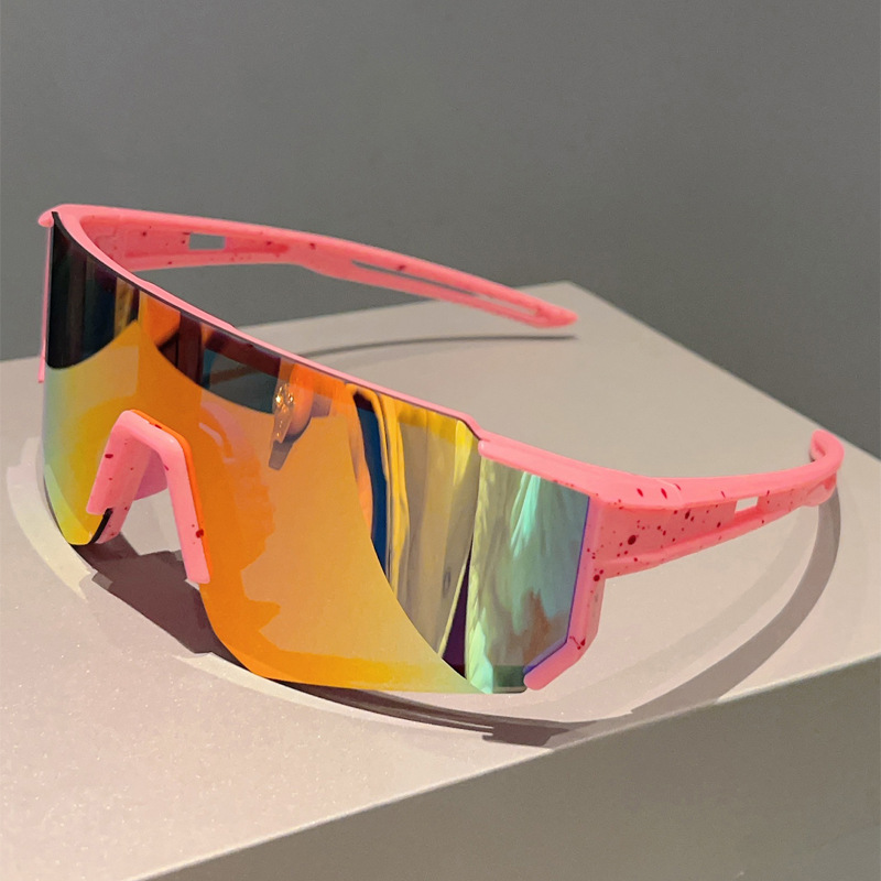 Wholesale PC Splatter Painted Shield Sports Sunglasses UV400 For Cycling - Everful