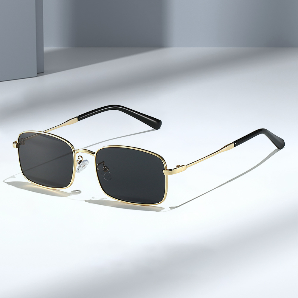 Wholesale Rectangle Sunglasses Metal Frame UV400 Protection For Men Women - Everful