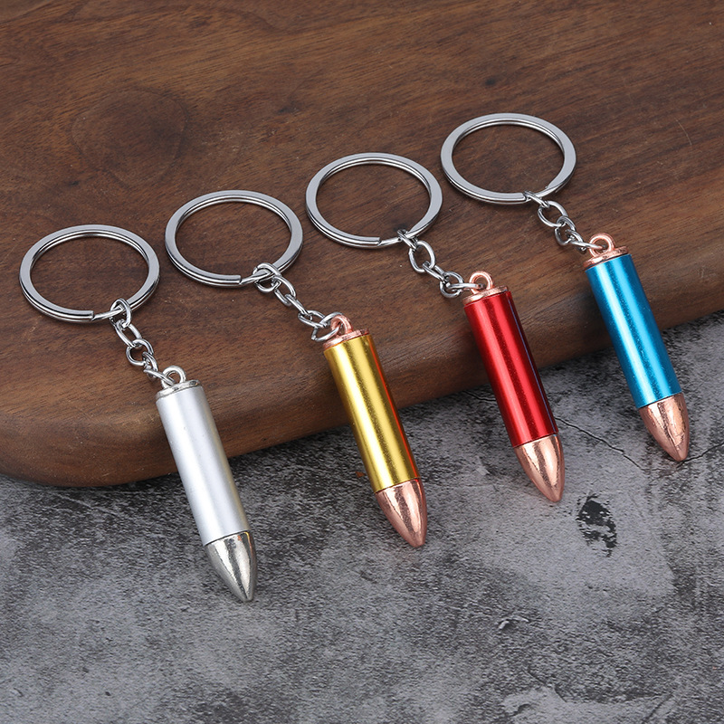 Shein Hot-selling Bullet Model Alloy Metal Keychain Pendant Accessory Weapon Merchandise