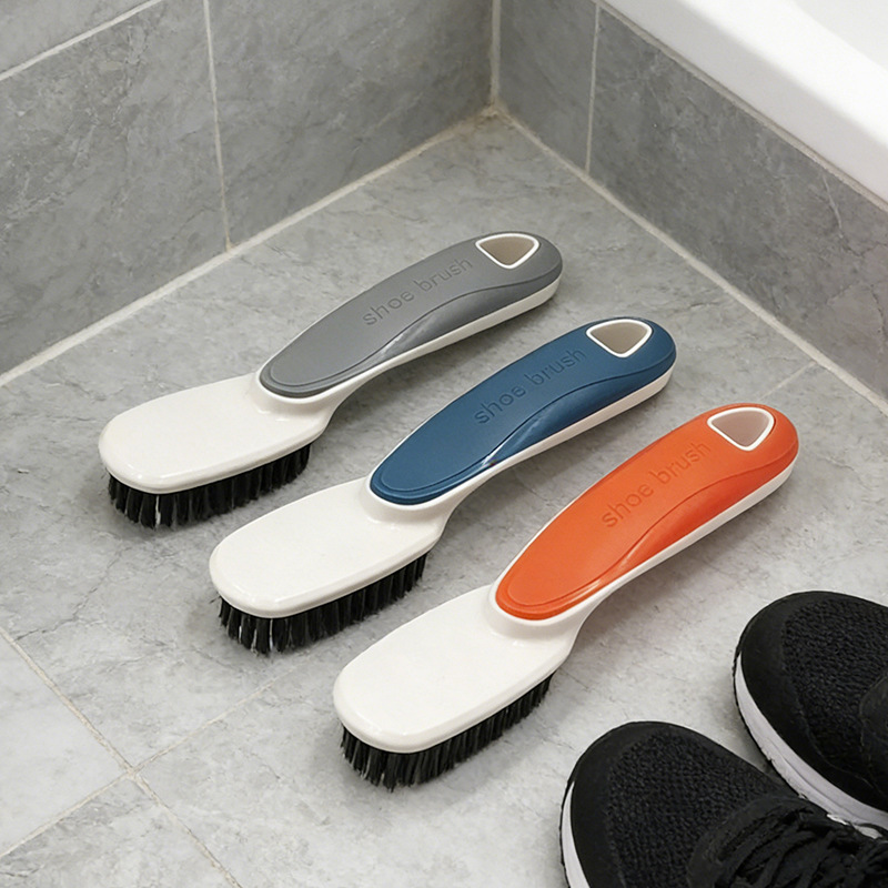 Multifunctional Shoe Brush Long Handle Manual Cleaning Brush Plastic Bristle Scrubber For Laundry Household Bathroom Durable Tool For Sneakers Clothes