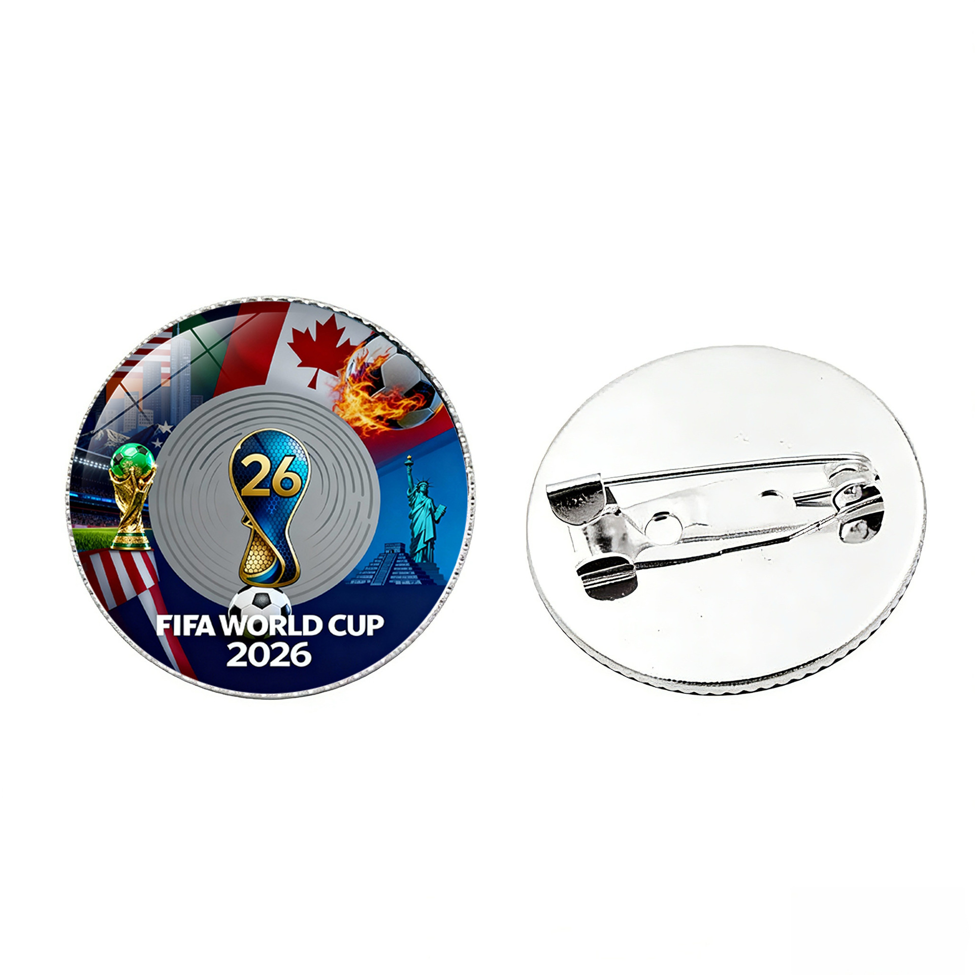2026 World Cup In Mexico Canada And The United States Hercules Cup Brooch Badge Football Fan Accessories Pin Badge Small Gift