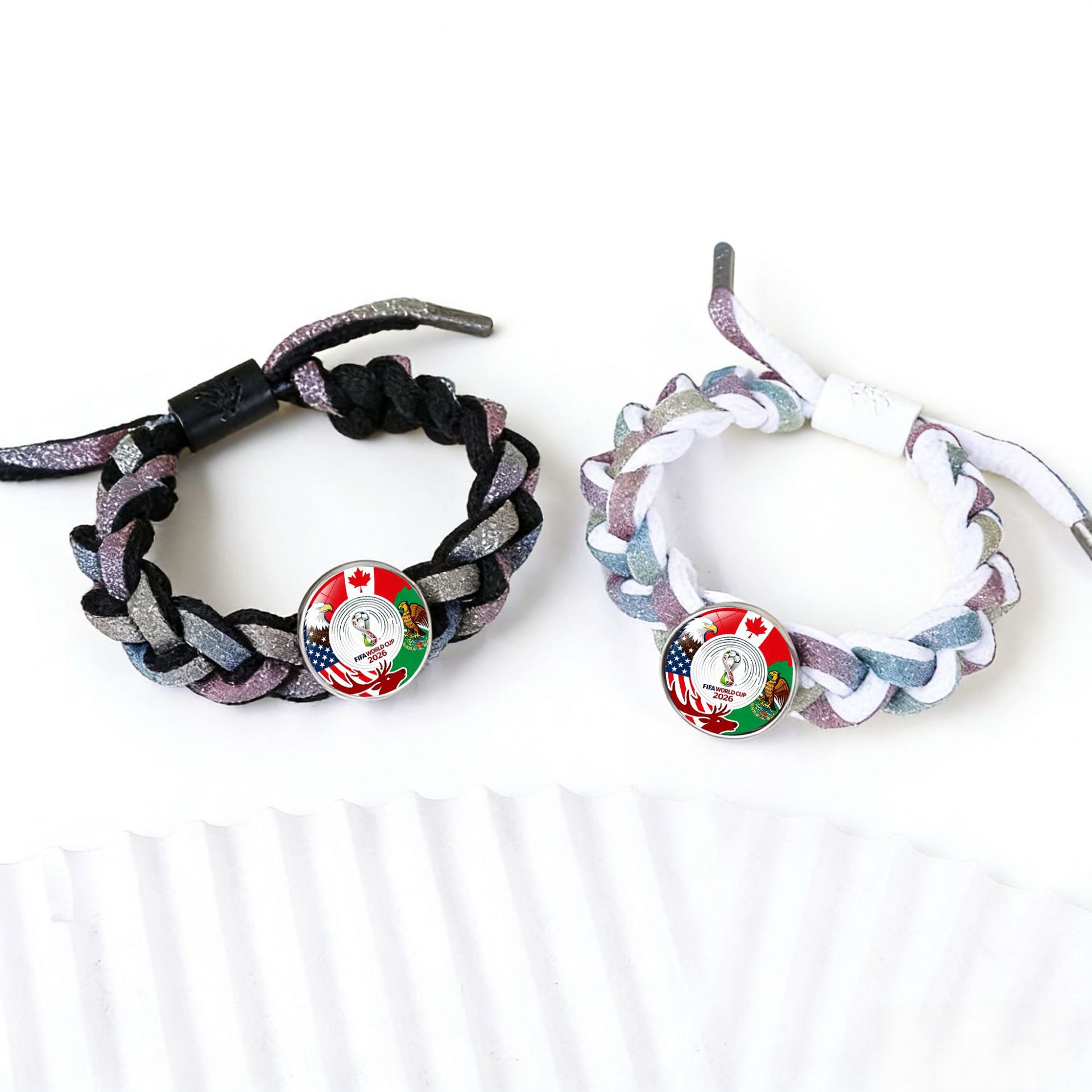 2026 Usa-canada-mexico World Cup Anime Bracelet Unisex Versatile Handmade Woven Wristband