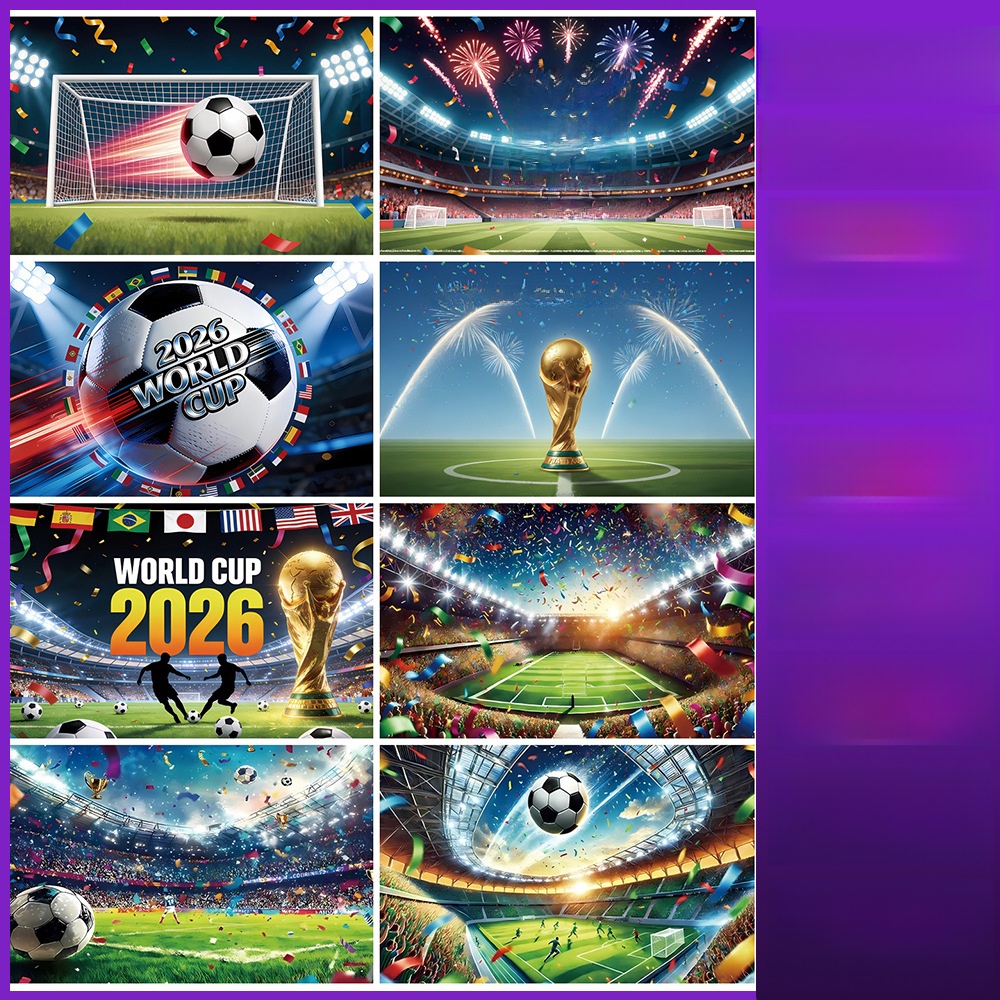 Football-themed Backdrop Fabric World Cup Fan Party Decoration Banner Support Fabric Available