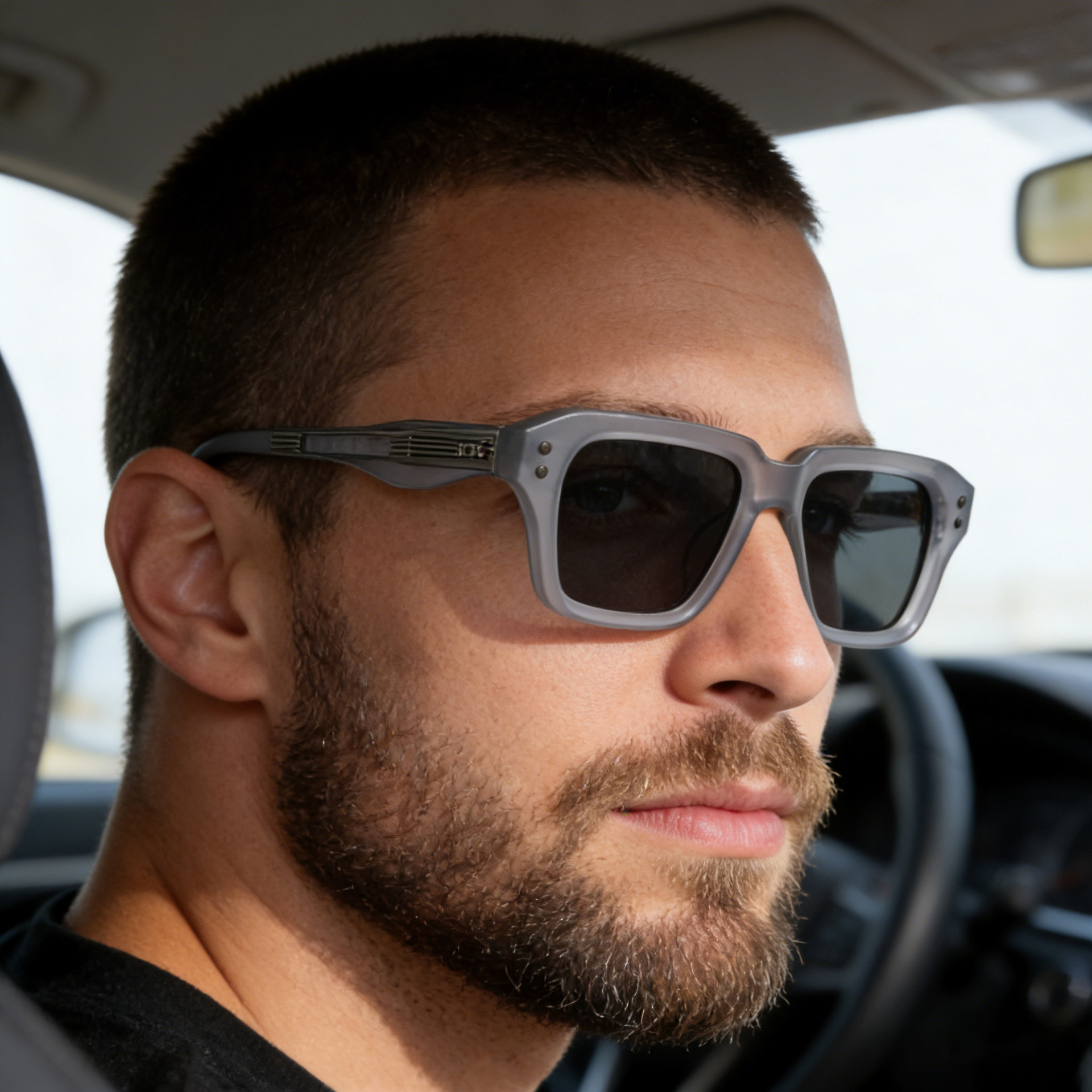 Wholesale Square Polarized Sunglasses with Metal Decoration For Men - Everful