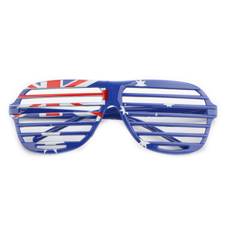 Wholesale Australia Flag Shutter Shades Plastic Party Glasses For Adults - Everful