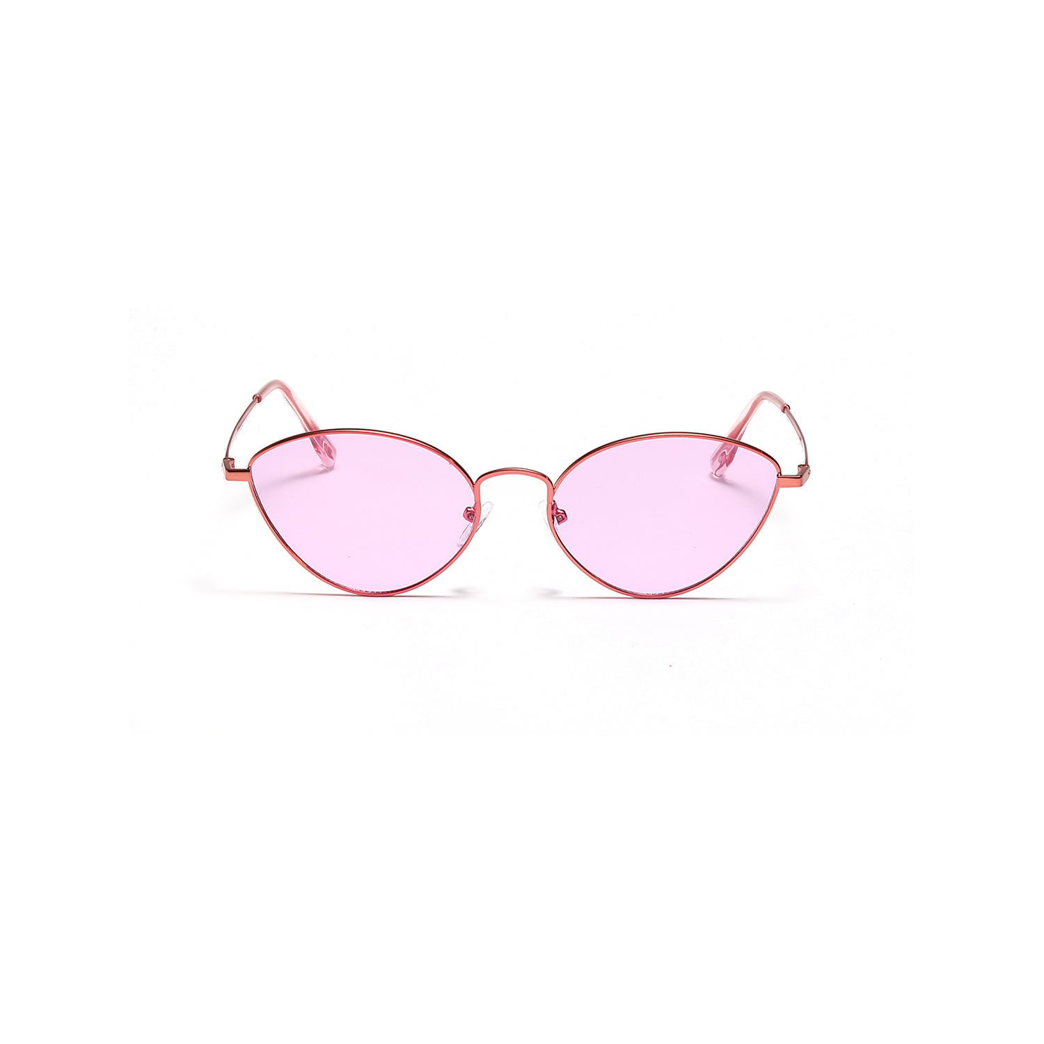 Wholesale Retro Cat Eye Slim Metal Frame Ocean Lens Sunglasses - Everful