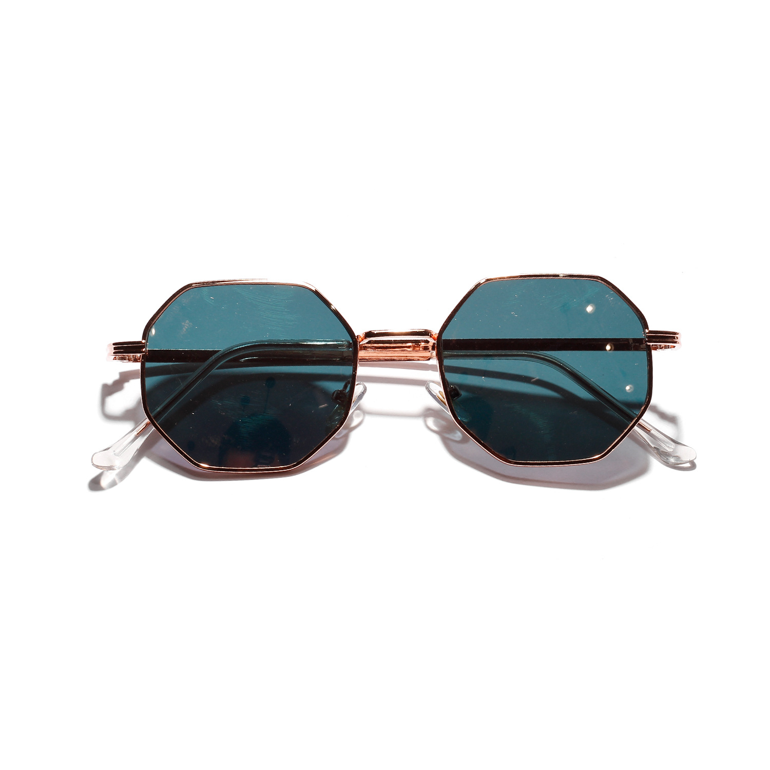 Wholesale Retro Octagon Metal Frame Sunglasses UV400 For Men Women - Everful