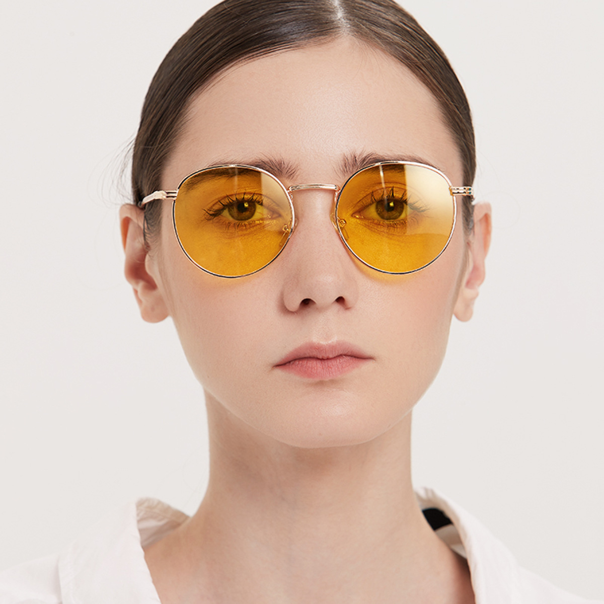 Wholesale Retro Round Metal Sunglasses With Ocean Colorful Lens - Everful