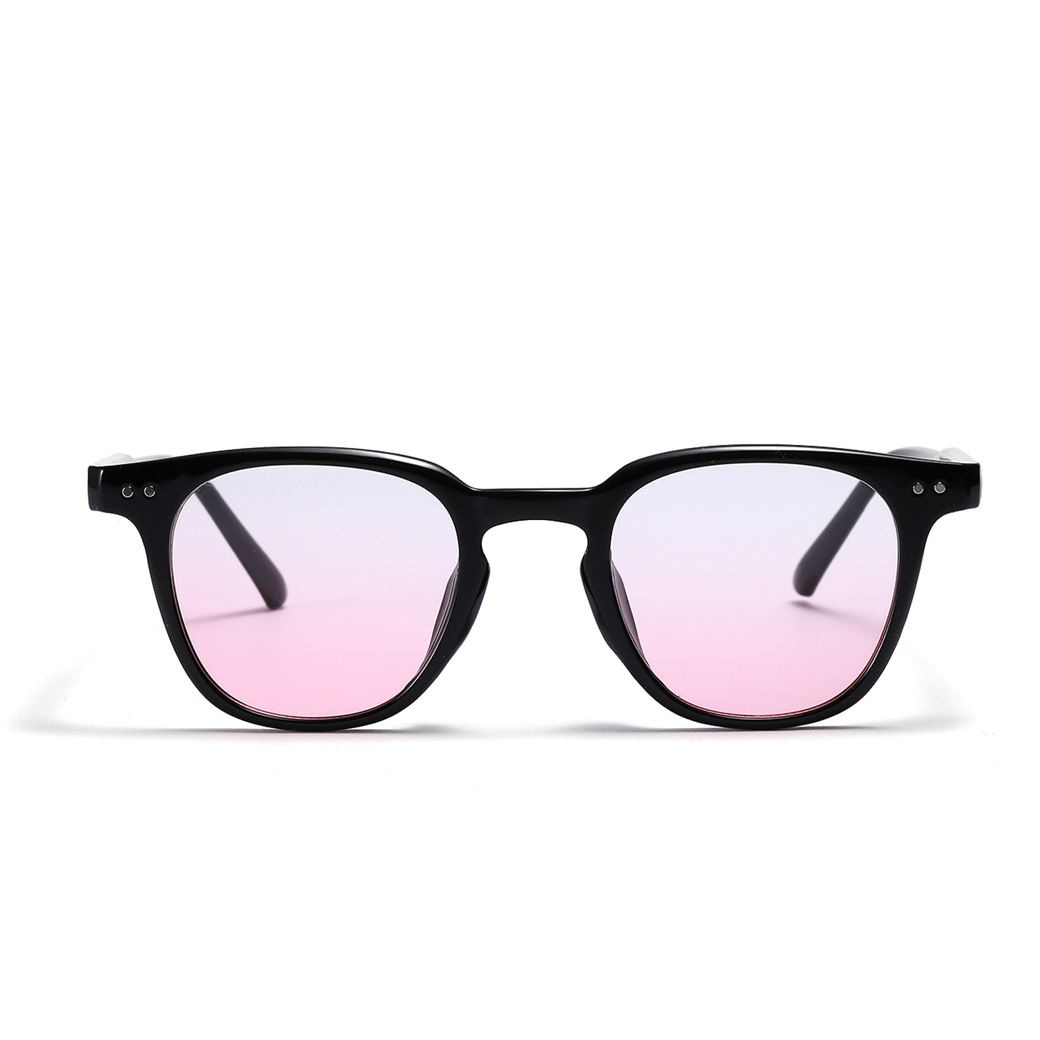 Wholesale Small Square Sunglasses Pink Gradient Blush Lens - Everful