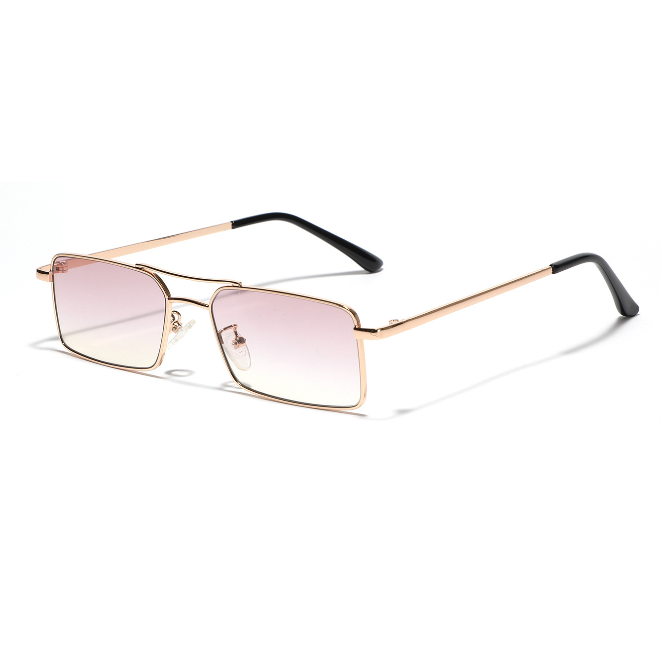 Wholesale Retro Rectangular Metal Frame Sunglasses UV400 - Everful