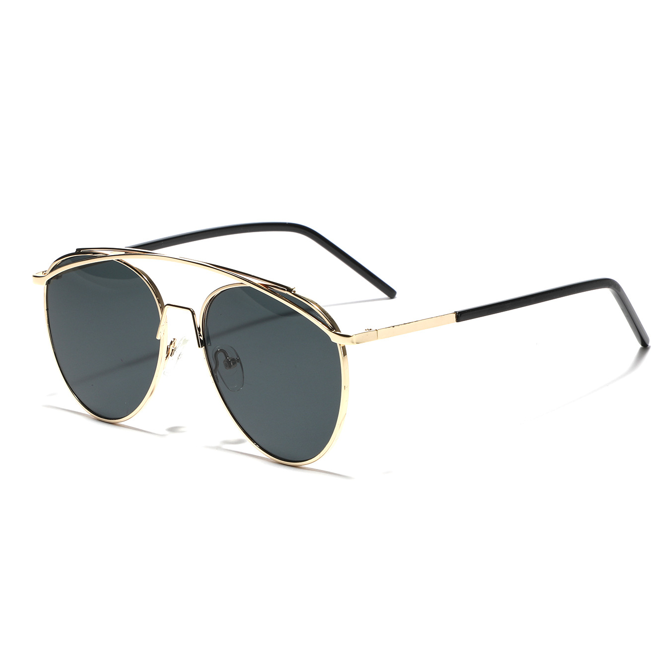 Wholesale Vintage Metal Aviator Sunglasses With Mirror Lens - Everful