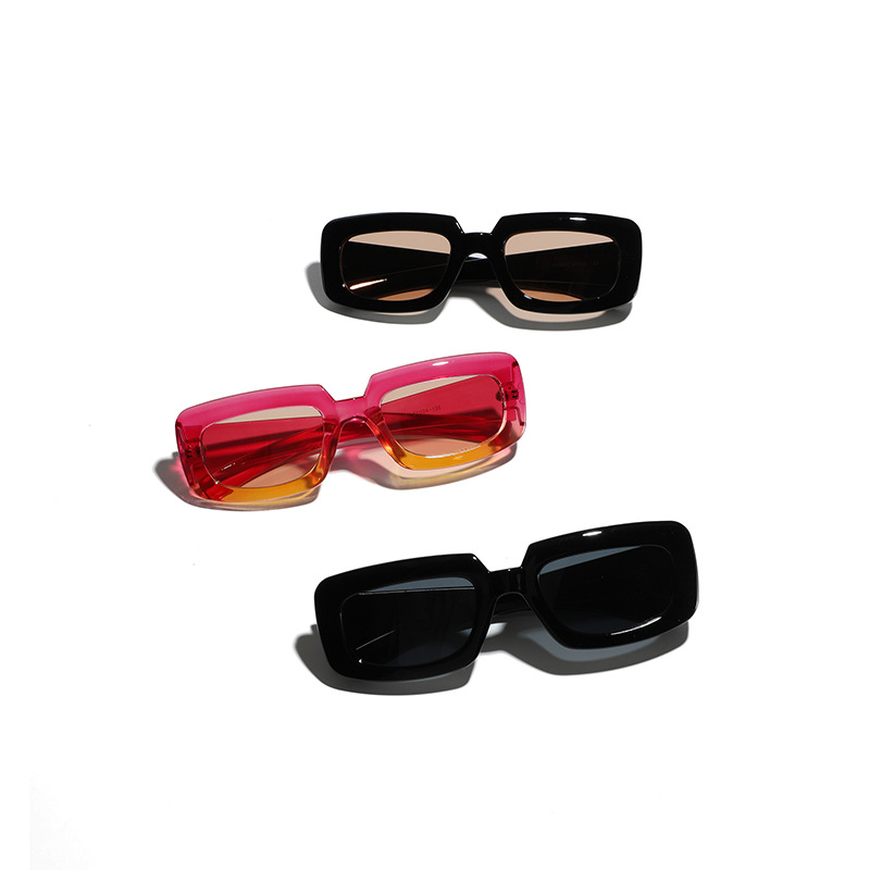 Wholesale Fashion Rectangle Sunglasses Retro Square Frame UV400 - Everful