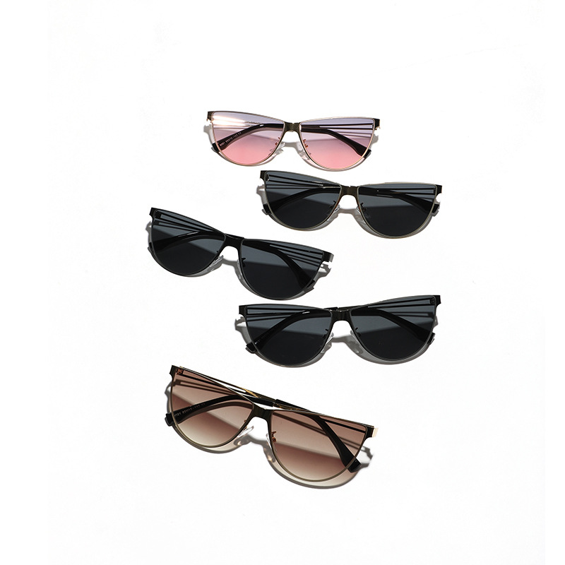 Wholesale Unisex Cat Eye Metal Frame Hollow Legs Sunglasses - Everful