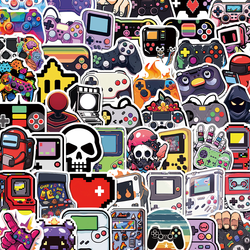 Wholesale Retro Gaming Controller Waterproof PVC Sticker Pack - Everful