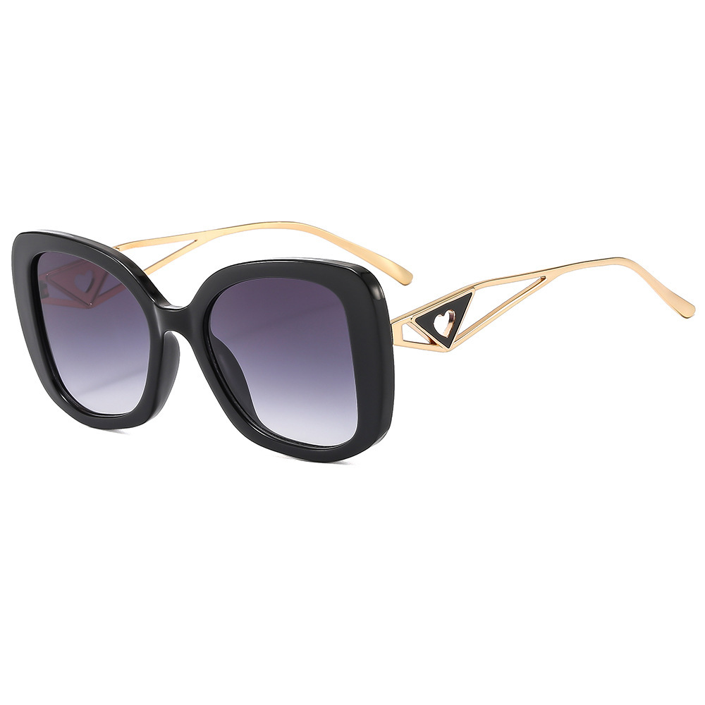 Wholesale Cat Eye Sunglasses with Heart Metal Leg UV400 Protection - Everful