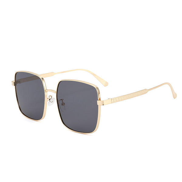 Wholesale Large Square Metal Frame Sunglasses With PC Lens For Women Men - Everful