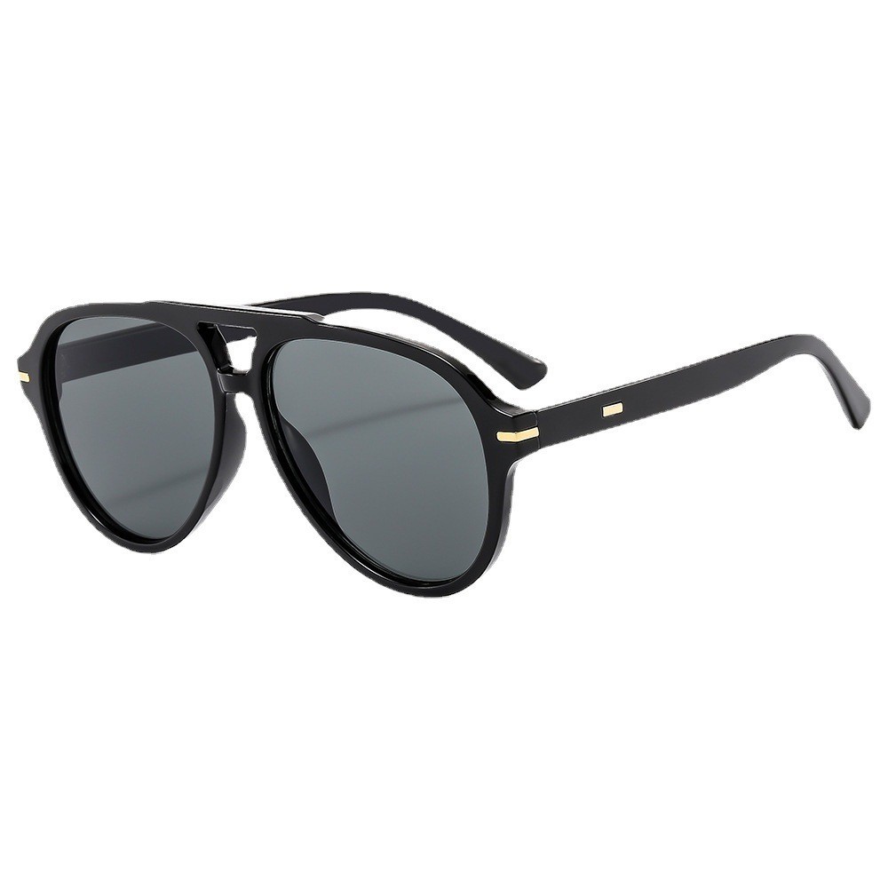 Wholesale Retro Double Bridge Aviator Sunglasses PC Frame For Men Women - Everful