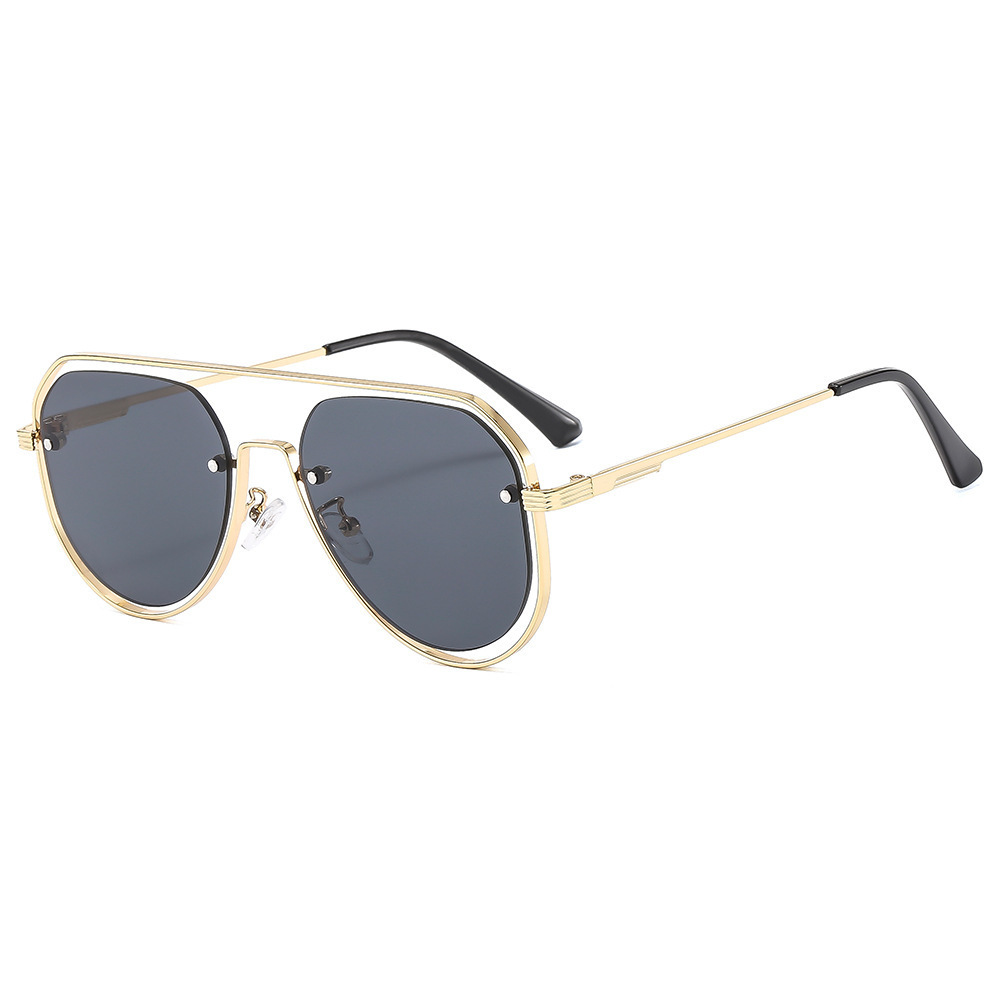 Wholesale Vintage Aviator Sunglasses with Double Bridge PC Frame - Everful