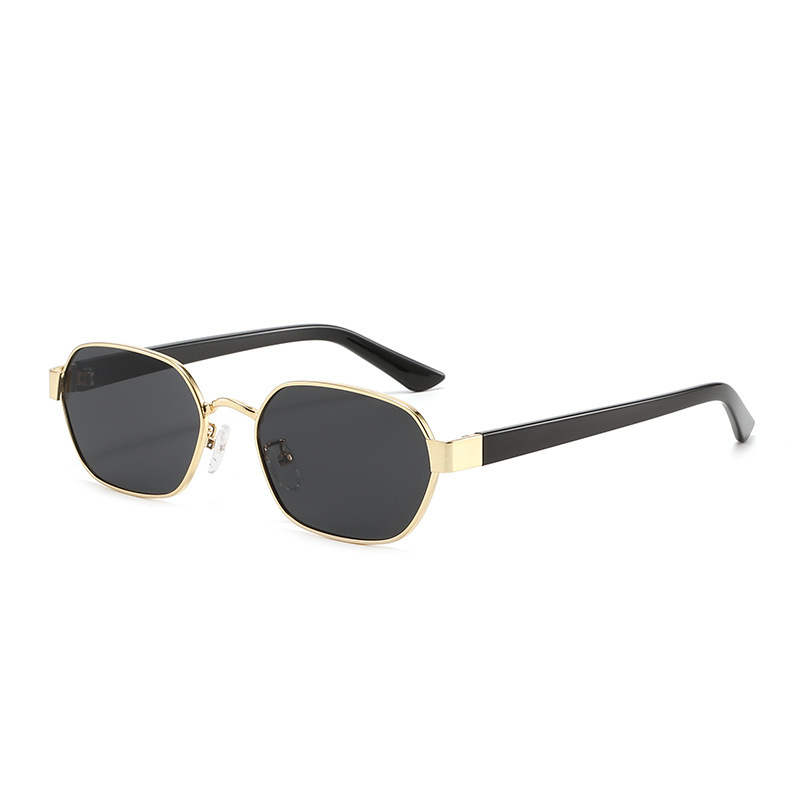 Wholesale Retro Polygon Metal Frame Sunglasses with UV400 Protection - Everful