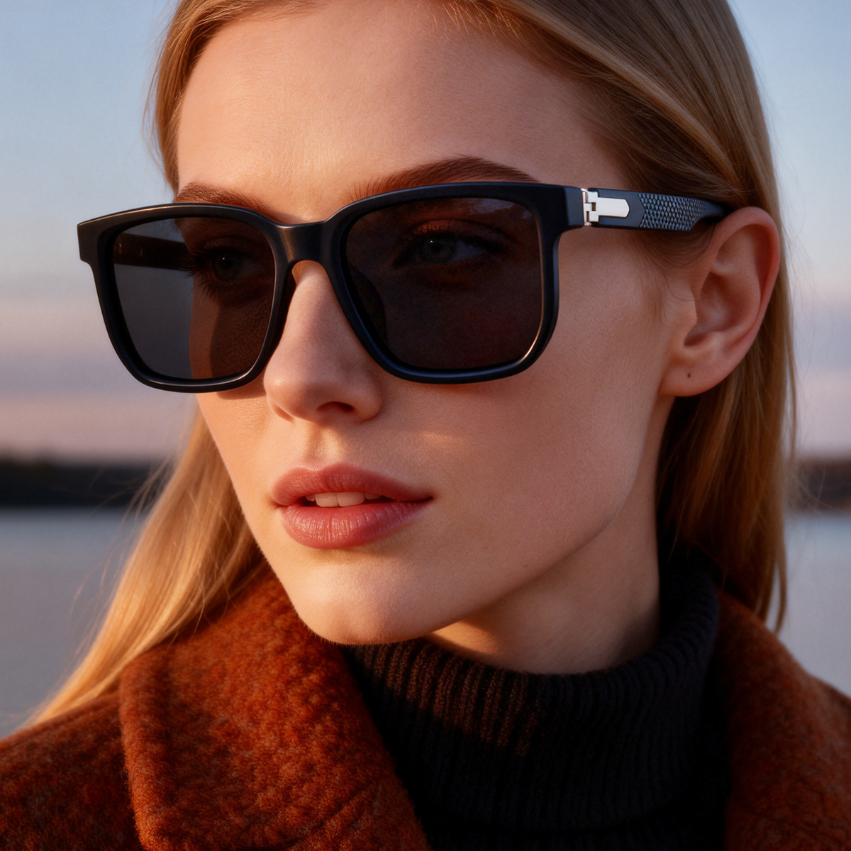 Vintage Square Polarized Sunglasses For Men UV400 Protection PC Frame TAC Lens Retro Driving Outdoor Fashion Eyewear
