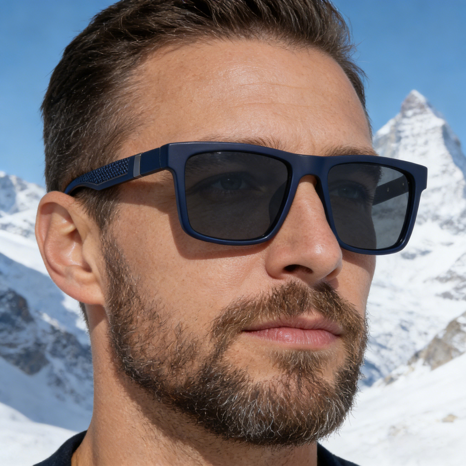 Wholesale Men Square Polarized Sunglasses Retro PC Frame UV400 Protection - Everful