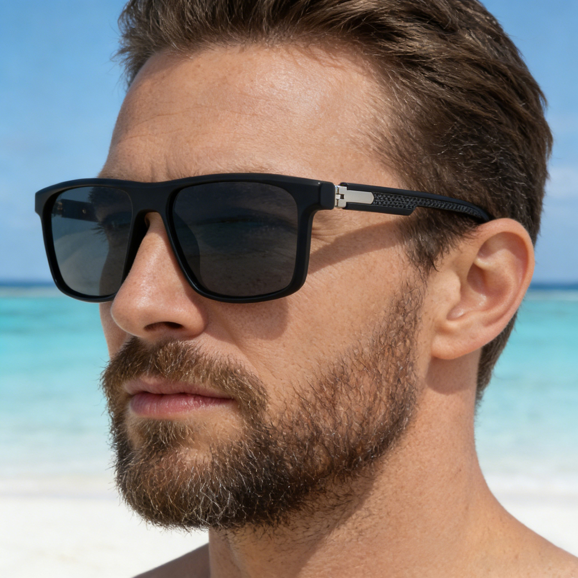 Wholesale Square Polarized Sunglasses For Men UV400 Protection Driving - Everful